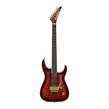 ギター Jackson ProSoloist SLA3Q Amber Tiger Eye Jackson Pro Plus Series Soloist SLA3Q Electric Guitar Amber